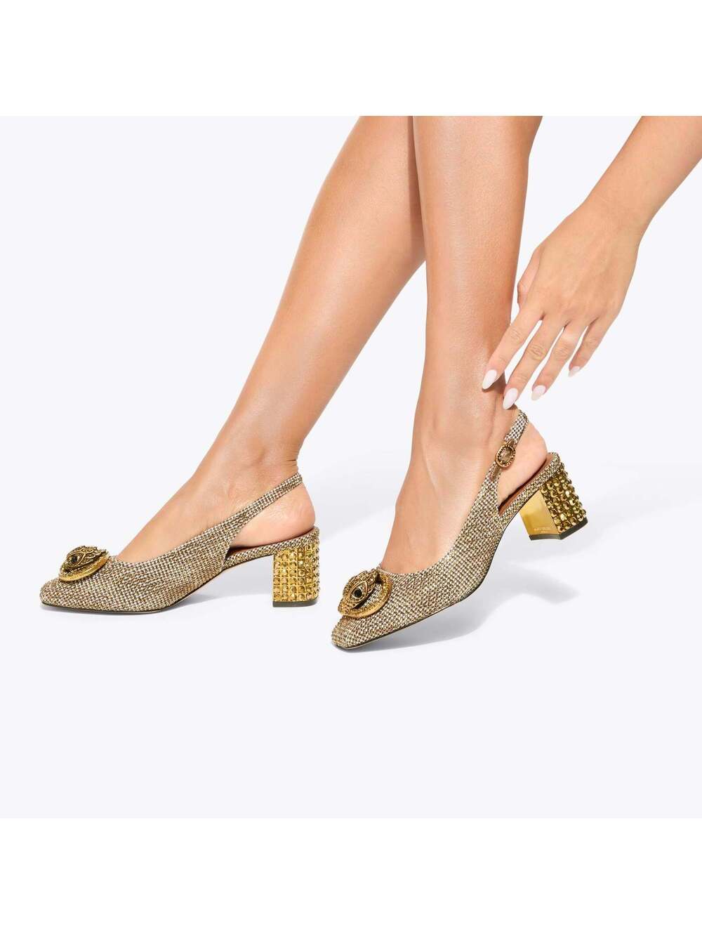 Kurt Geiger Chelsea Block Slingback Beige EU 39 / US 8